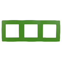 Дизайнерская рамка 3 местная, зеленый, Б0019410 Эра, серия 12