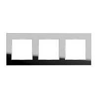 Дизайнерская рамка 3 местная, зеркальное стекло, AC583GLSI Jung, серия A Creation