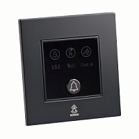 Дизайнерский выключатель Не беспокоить / Подождать / Убрать Aura Черный уголь, BABHDNDPCDB Bonze