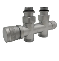 Дизайнерский клапан прямой для радиаторов для 2-х трубной системы отопления, ручная регулировка, Tondera 1/2" хром матовый 0682-1500CSE0 S.R.Rubinetterie