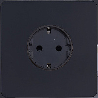 Дизайнерская розетка с заземлением, черный, SBAN11B1A10 Salvador