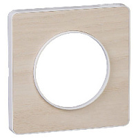 Дизайнерская рамка 1 местная, бук/белый, S52P802M Schneider Electric, серия Odace