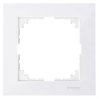 Дизайнерская рамка 1 местная, полярно-белый, MTN4010-3619 Schneider Electric, серия Merten System M-Pure