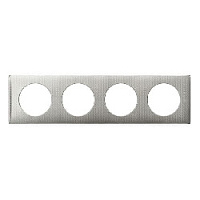 Дизайнерская рамка 4 местная, сильвер пунктум, 068724 Legrand, серия Celiane