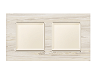 Дизайнерская рамка из акрила 2 местная, бежевый мрамор, AF930302 Ambrella Volt