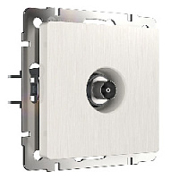 Дизайнерская розетка ТВ, перламутровый рифленый, W1183013 Werkel, оконечная