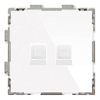 Дизайнерская розетка двойная компьютерная RJ-45 кат. 5e, белый, PL-W201C2-WCG CGSS, серия Практика