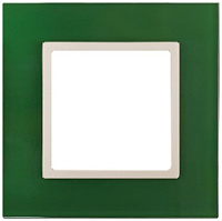 Дизайнерская рамка 1 местная, зеленый, Б0034481 Эра, серия Elegance