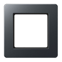 Дизайнерская рамка 1 местная, антрацит матовый, AF581BFANM Jung, серия A Flow
