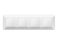 Дизайнерская рамка из термопластика 4 местная, белый матовый, AF110124 Ambrella Volt