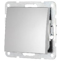 Дизайнерский выключатель, серебристый металлик, 860303-1 LK Studio, одноклавишный проходной, серия LK60