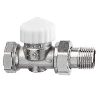 Дизайнерский клапан терморегулирующий прямой для радиатора Calypso exact 1/2", серебристый 3452-02.000 KZTO