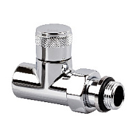 Дизайнерский клапан запорный прямой для радиатора 1/2" хром 0672-1500C000 S.R.Rubinetterie
