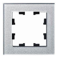 Дизайнерская рамка 1 местная, алюминий, стекло, ATN320301 Schneider Electric, серия Atlas Design Nature