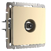 Дизайнерская розетка ТВ, шампань металлик, W1183011 Werkel, оконечная