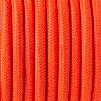 Ретро кабель электрический 2*0.75, оранжевый флуоресцентный, Cab.F15 Merlotti cavi