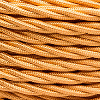 Витой провод электрический 3*1.5 золото глянцевое B1-434-079 BIRONI