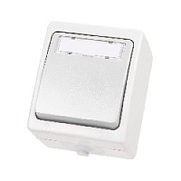 Дизайнерский кнопка звонковая IP54 с полем для надписи, белый, SQ1803-1006 TDM ELECTRIC, одноклавишный, серия Вуокса