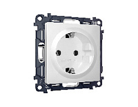 Комплект механизма электрической розетки с/з на винтовых зажимах, белый матовый, MA126010 Ambrella Volt