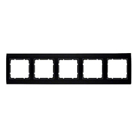 Дизайнерская рамка 5 местная, черный/антрацитовый, алюминий, 10153005 Berker, серия B.3