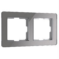 Дизайнерская рамка 2 местная, графит, акрил, W0022704 Werkel