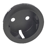 Накладка для розетки с заземлением, графит, 067931 Legrand, серия Celiane