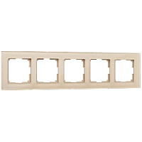 Дизайнерская рамка 5 местная, шампань, стекло, W0051111 Werkel