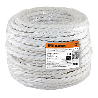 Ретро кабель витой ГОСТ (20 м.) 3*1.5, белый, SQ2801-0203 TDM ELECTRIC, серия Эко