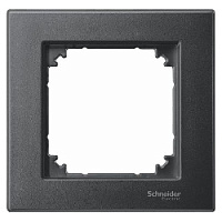 Дизайнерская рамка 1 местная, антрацит, MTN486114 Schneider Electric, серия Merten System M-Plan