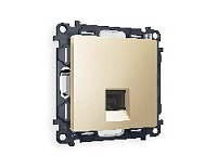 Комплект механизма телефонной розетки RJ-11(4P4C) с шторкой , шампань, MA612030 Ambrella Volt