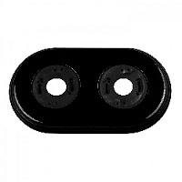 Рамка 2 местная, черный, овал, BF2-620-03 BIRONI