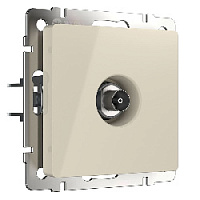 Дизайнерская розетка ТВ, слоновая кость глянцевый, W1183003 Werkel, оконечная