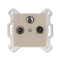 Дизайнерская розетка TV-R-SAT, кофе макиато, 2CHH083303A6018 ABB, одиночная, серия Levit