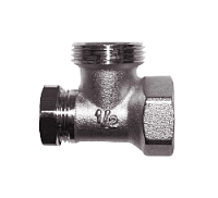 Дизайнерский клапан угловой, запорный 1/2", никель 0523-(0513)-1500N000 S.R.Rubinetterie