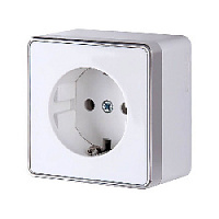 Дизайнерская розетка с заземлением, белый, W5071001 Werkel, серия Gallant