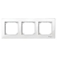 Дизайнерская рамка 3 местная, полярно-белый, MTN515319 Schneider Electric, серия Merten System M-Plan