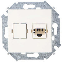 Дизайнерская розетка телефонная RJ-11, бежевый, 1591480-031 Simon, серия 15