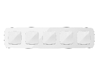 Дизайнерская рамка из термопластика 5 местная, белый глянец, OF140105 Ambrella Volt