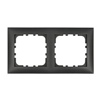 Дизайнерская рамка 2 местная, черный бархат, 864208 LK Studio, серия LK60