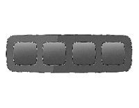 Дизайнерская рамка из оргстекла 4 местная, антрацит серый, OF320654 Ambrella Volt