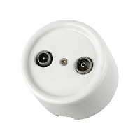 Розетка TV+R оконечная, белый, SQ1820-0055 TDM ELECTRIC, серия Болонь