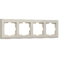 Дизайнерская рамка 4 местная, слоновая кость, поликарбонат, W0041803 Werkel
