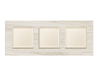 Дизайнерская рамка из акрила 3 местная, бежевый мрамор, AF930303 Ambrella Volt