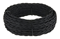 Ретро кабель витой (20 м.) 2*2.5, черный, W6452308 Werkel