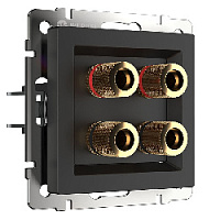 Дизайнерская розетка акустическая, черный матовый, W1185008 Werkel