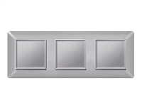 Дизайнерская рамка из термопластика 3 местная, сталь матовый, AF110503 Ambrella Volt