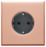 Дизайнерская розетка с заземлением, медь, V-02-rsx-M-PN Plug, серия Virgin