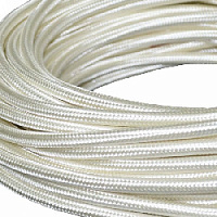 Ретро кабель круглый электрический, 2*2.5, бежевый шелк, Edisel