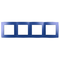 Дизайнерская рамка 4 местная, ультрамарин, Б0019432 Эра, серия 12