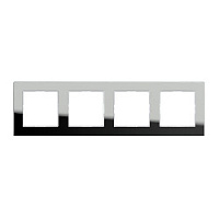 Дизайнерская рамка 4 местная, зеркальное стекло, AC584GLSI Jung, серия A Creation